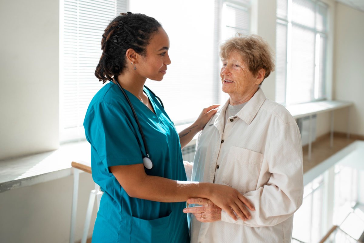 Doctor consulting patient for thyroid disorder treatment